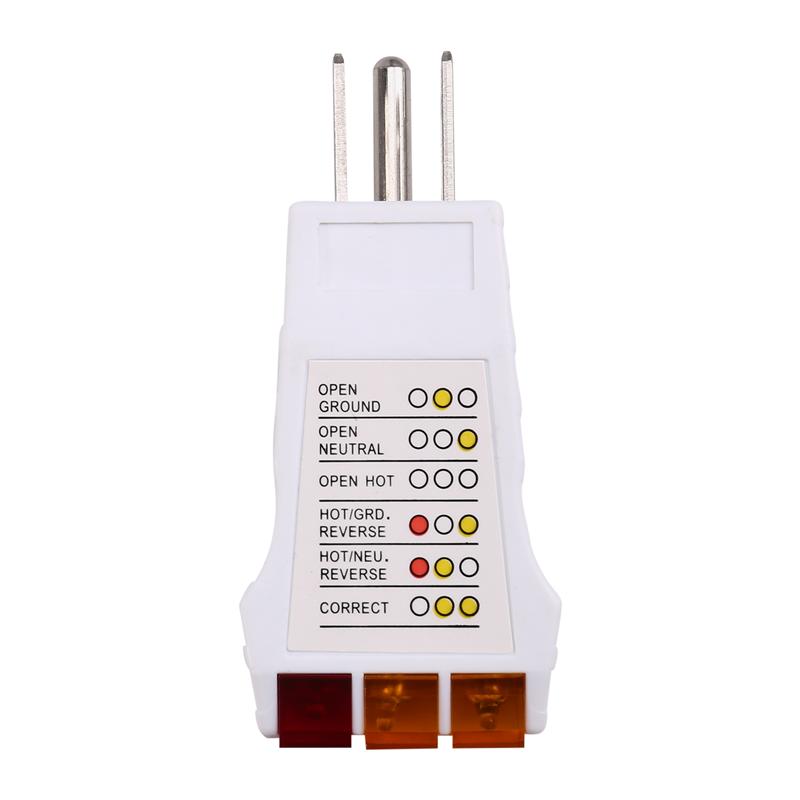 A72U Outlet Tester: Circuit Analysis Tool For Grounding Systems, Receptacle Security Test Device US Plug