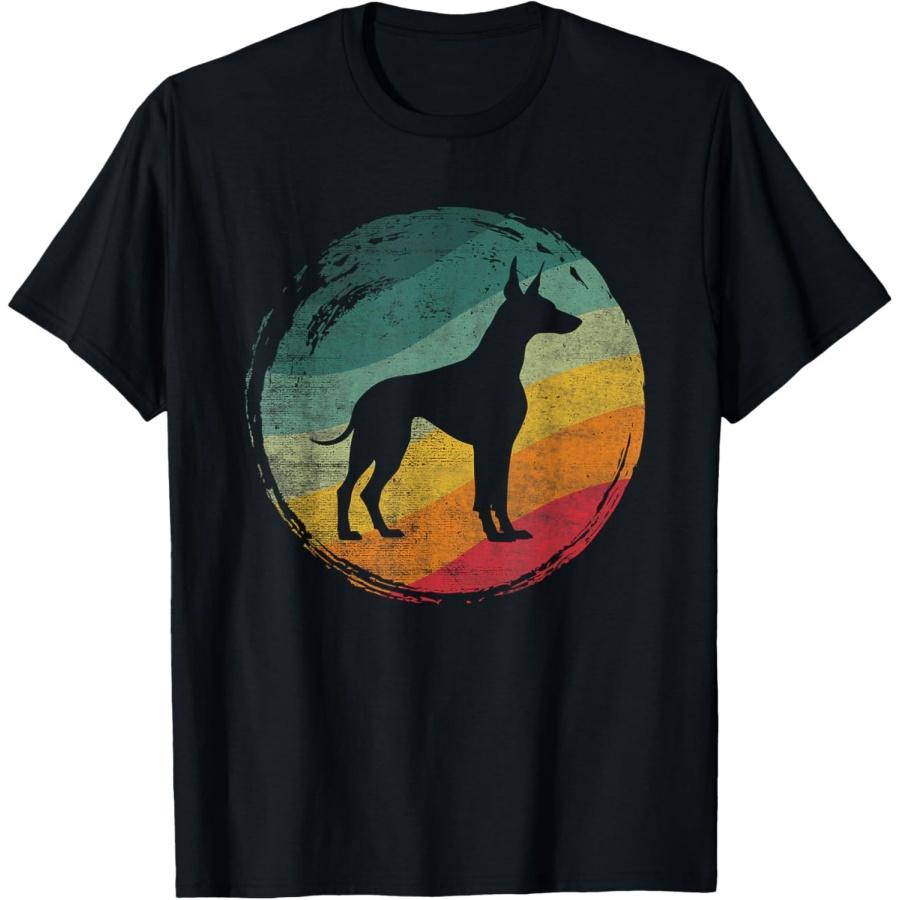 

Футболка с ретро винтажным дизайном фараоновой собаки XXXXXL чёрный