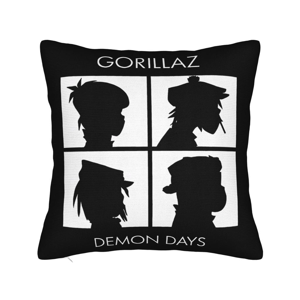Gorillaz Pillowcase Printed Fabric Cushion Cover Decorative  Pillow Case Cover Bed Zippered 45X45cm