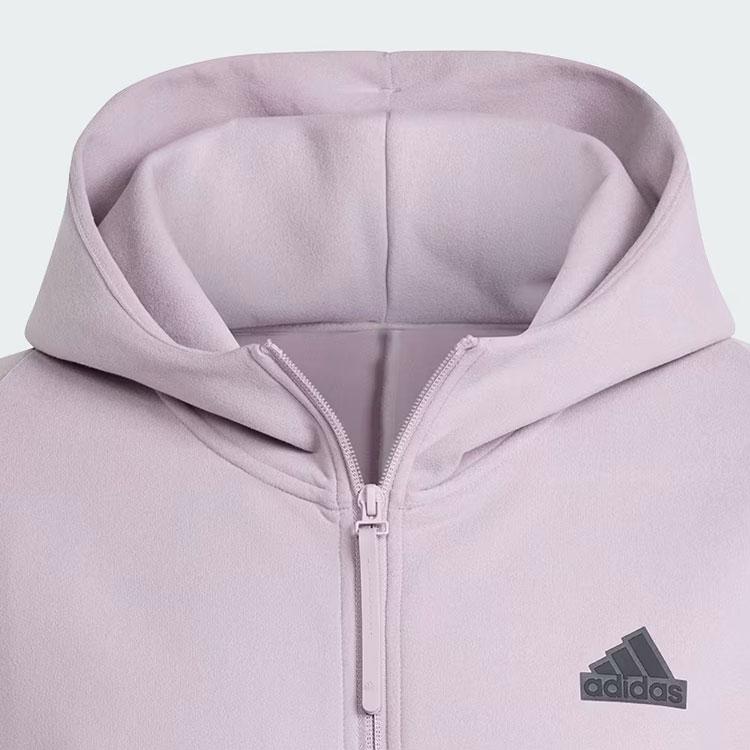 Adidas Z.N.E. Winterized Full-Zip Hooded Track Top Men Jacket Light-Purple IN1847