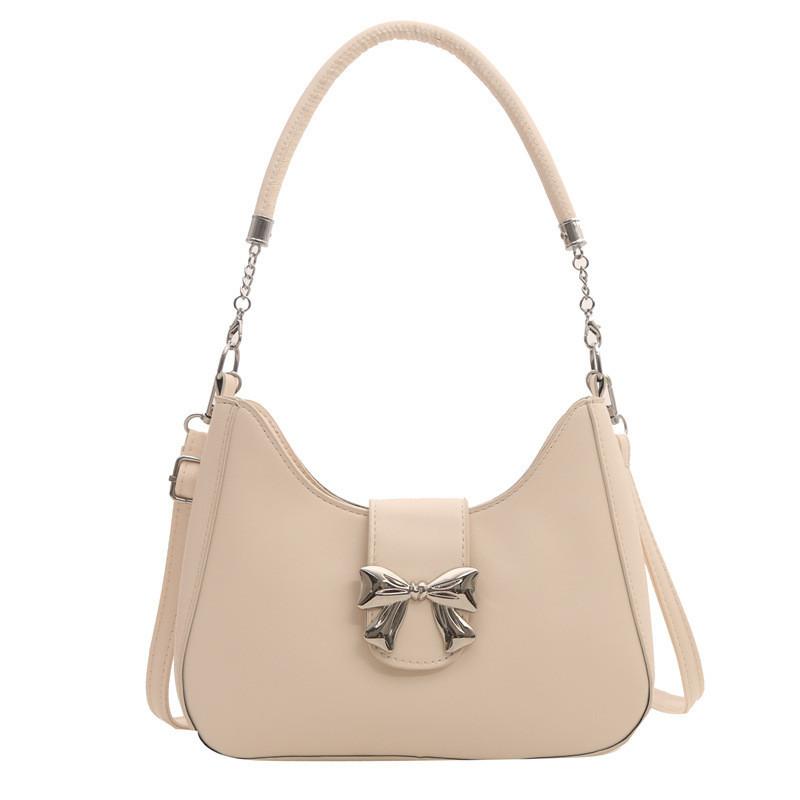 Elegant Urban Chic Crescent Handbag For Women 2024 Fashion Bowknot Shoulder Bag