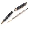 Great MONTBLANC Mechanical Pencil Meisterstck Twist Type Black Gold Precious Resin Used