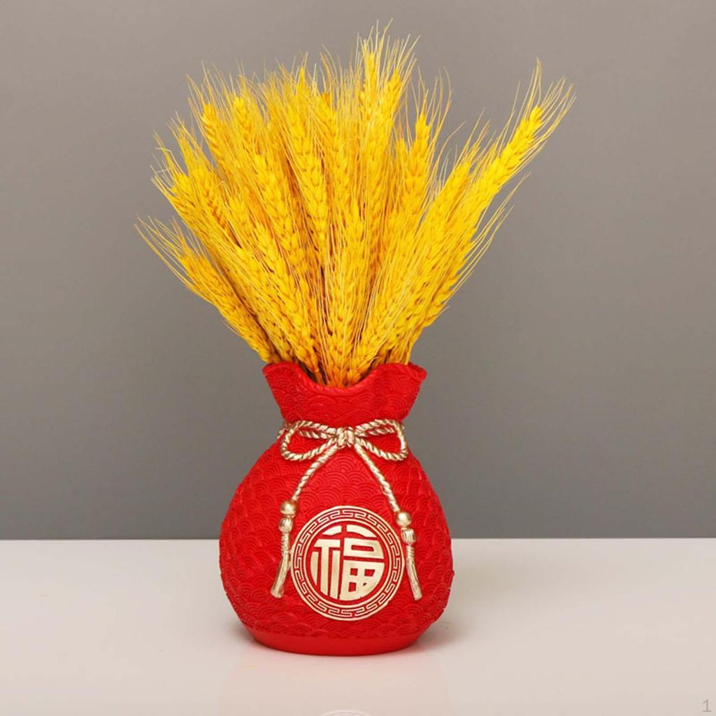 Chinese Resin Flower Vases Tabletop Centerpieces Flowerpot Bouquet Potted Ornament Decorative Vase