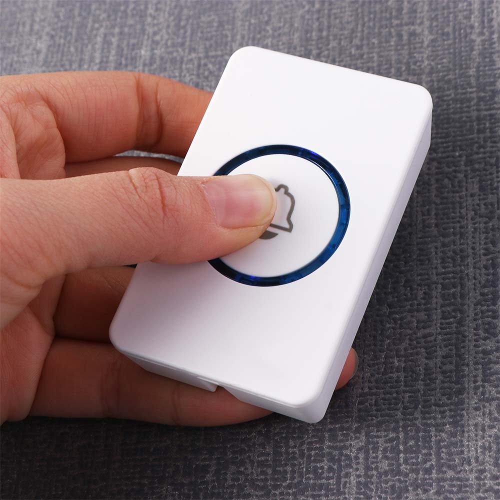 Waterproof Wireless Doorbell 300M Range 5 Volume Welcome Doorbell Battery-Operated LED Light Smart Doorbell Indoor Outdoor Use