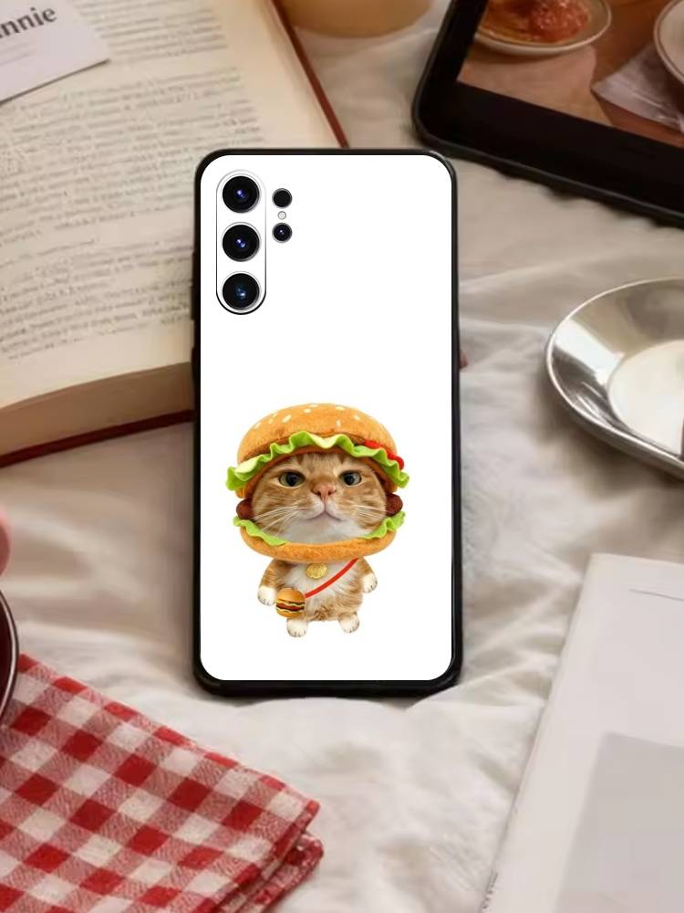 Goofy Cats Big Eyes Phone Case For Samsung S26,S25,S24,S23,S22,S21,S20,Plus,Fe,Lite,Others Black Cover