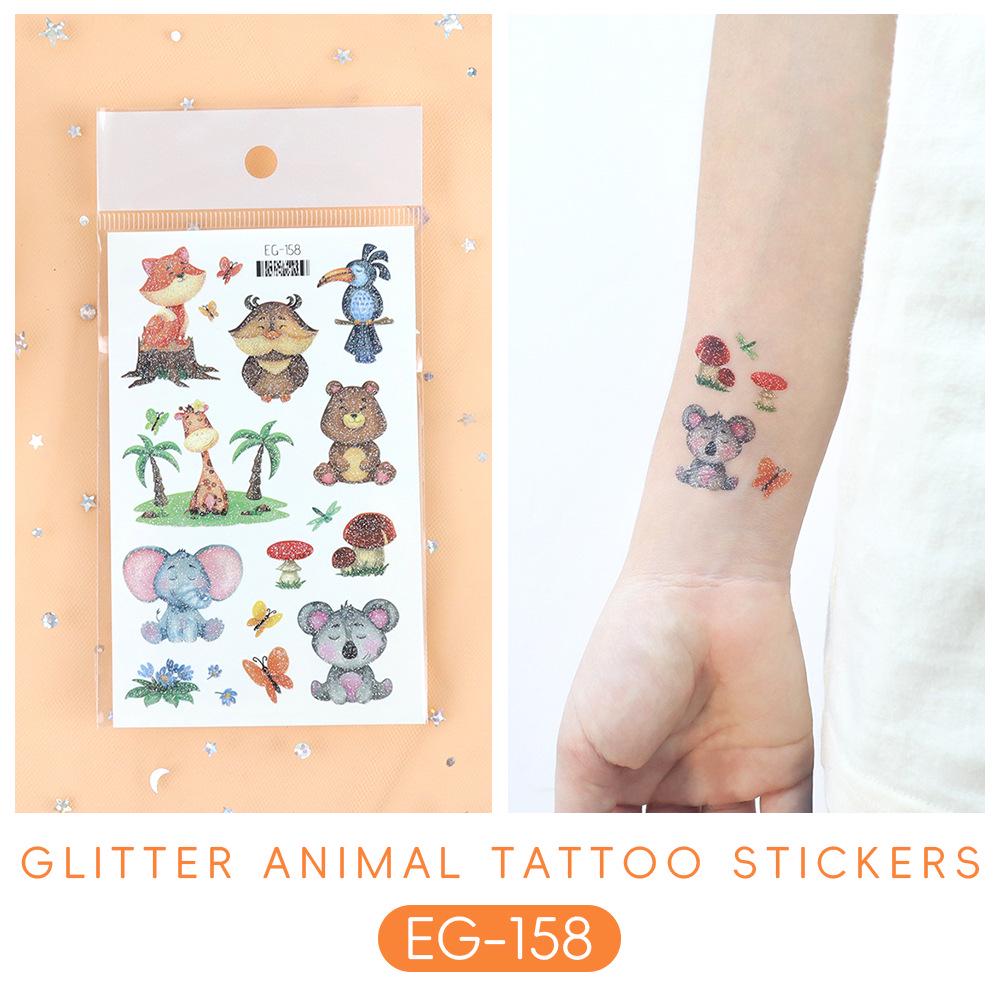 2023 Ruikalong Su Geçirmez Parıltılı Deniz Hayvanı Karikatür Dövme Çıkartmaları Çocuklar İçin