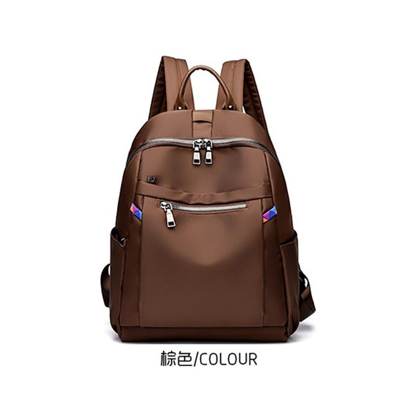 

Рюкзак Рюкзак Дорожная сумка Водонепроницаемая сумка из ткани Оксфорд Студенческая сумка Источник Школьная сумка Женская сумка коричневый