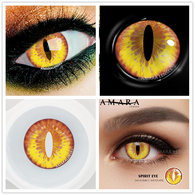 AMARA 2pcsCosplay Anime Eyes Lenses for Eyes AYY Series Makeup Sharingan Beauty Contact Lenses Eye Cosmetic Color Lens Eyes
