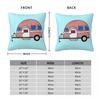 Caravan Camp Square Pillowcase Polyester Linen Velvet Pattern Zip Decorative Pillow Case Sofa Cushion Cover
