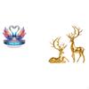 Acrylic Swan And Deer Tabletop Sculpture Centerpiece for Office Bookshelf Cabinet Decoration Resin