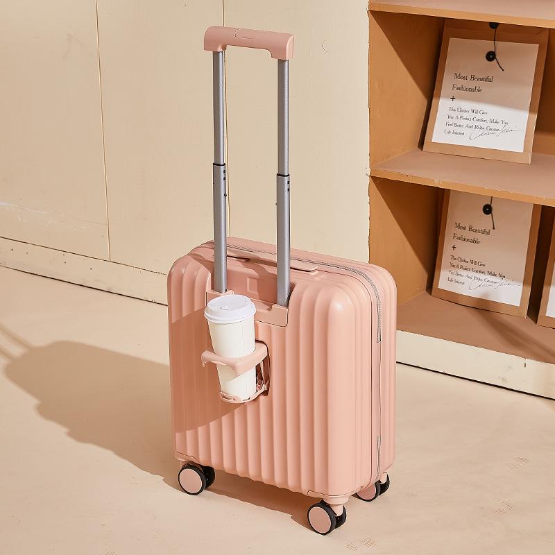 18" Lightweight Password-Protected Unisex Boarding Suitcase with Customizable Logo