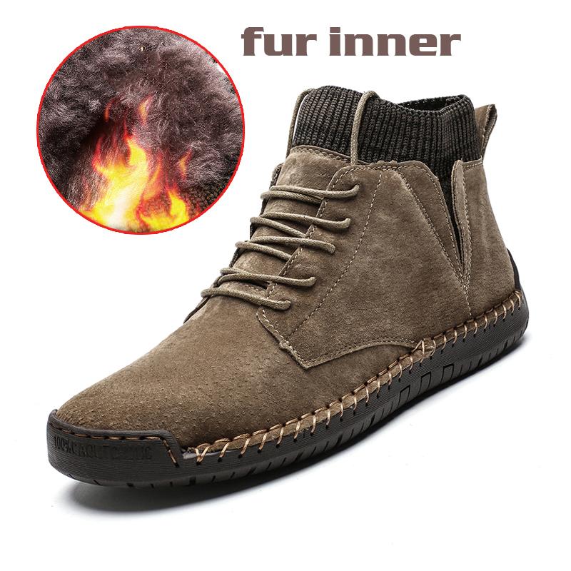 Quality Men Boots New Lace UP Men Shoes Non-slip Wearable Large Size Casual Shoes Plus Retro Trend Fashion Men Boots