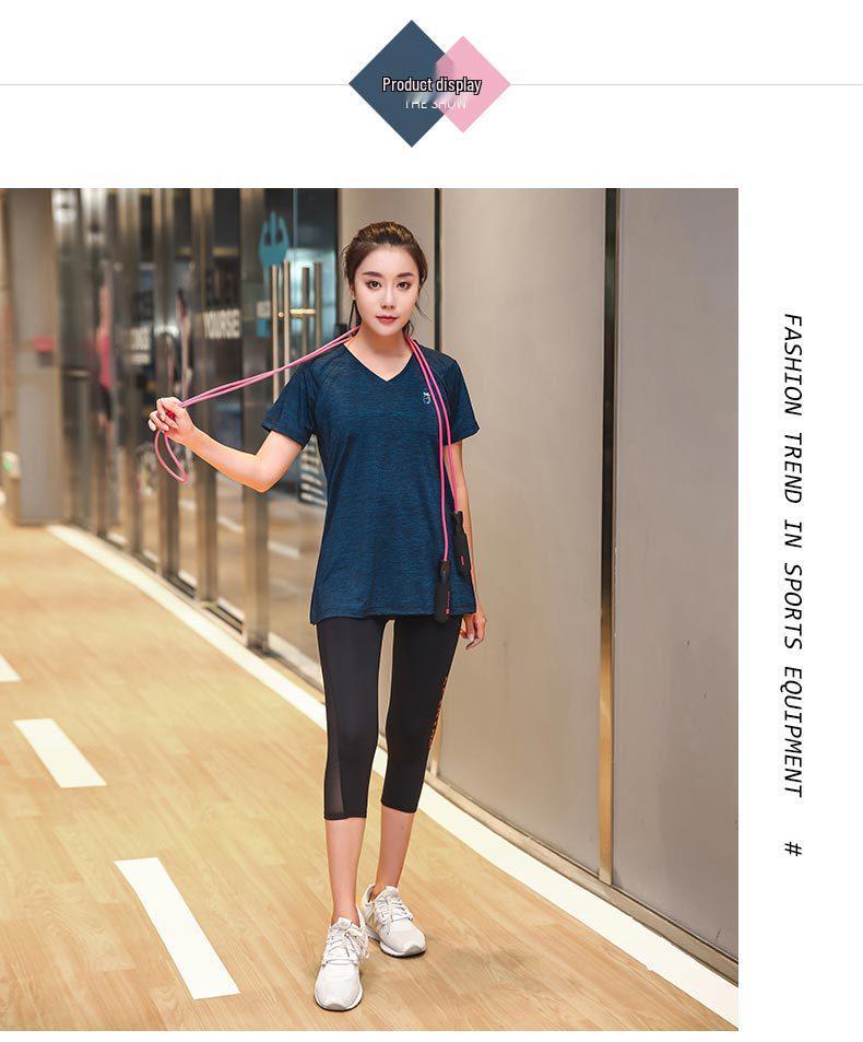 Women's Plus Size Quick-Dry Yoga T-Shirt - Summer Gym Loose Fit Running Top for Weight Loss