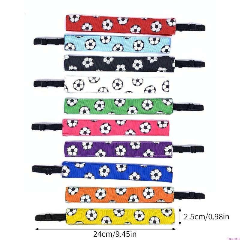 4PCS Football Themed Headbands Elastic Workout Sweat Headbands For Men Women Fitness Running Soccer Festival Celebration