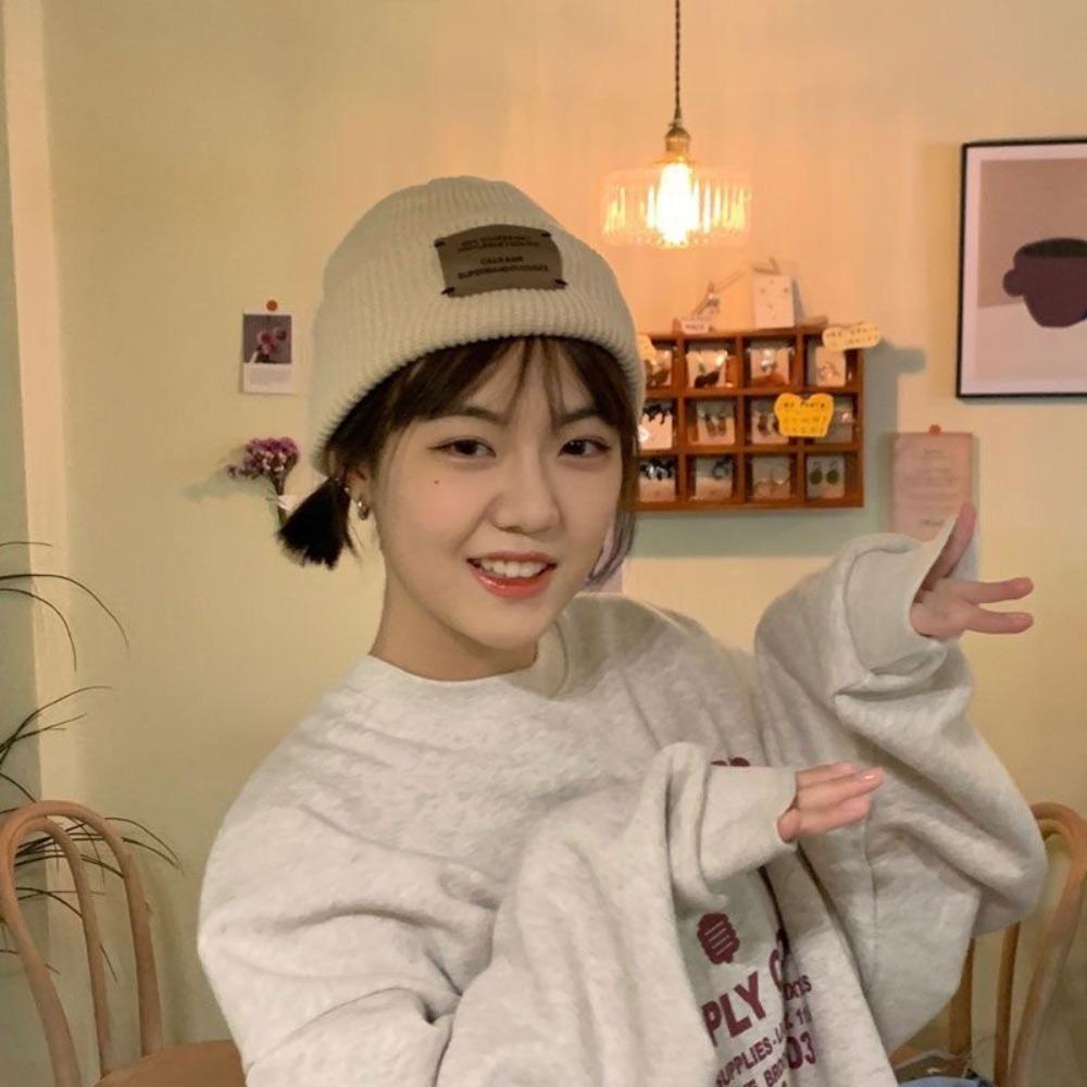 Breathable Winter Warm Hats Letters Embroidered Knitted Hats Fashionable Bucket Hats  Outdoor