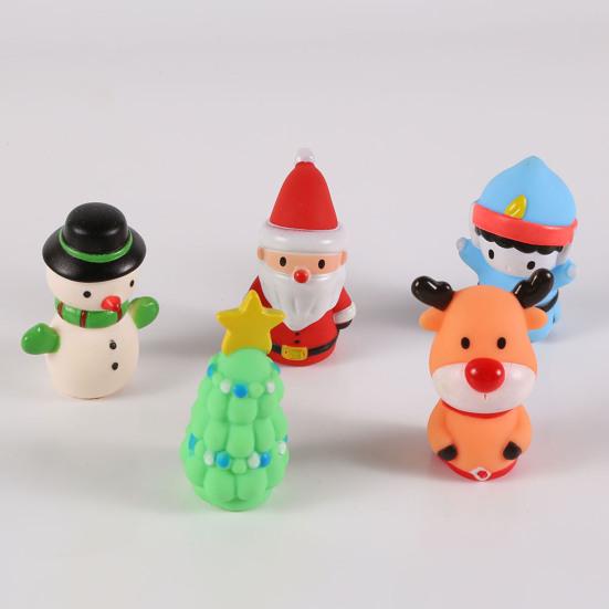 5 Teile/satz Weihnachten Finger Puppen Silikon Elch Santa Claus Schneemann Weihnachtsbaum Charakter Spielzeug Rolle-Spielen Storytelling Lernen Finger Puppet Spielzeug
