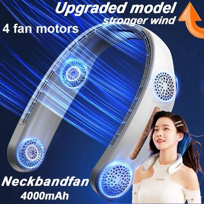 3 Speeds Portable Neck Fan Electric Wireless FAN Rechargeable Mini Ventilador Cooling USB Bladeless Mute Fans for Outdoor Sports