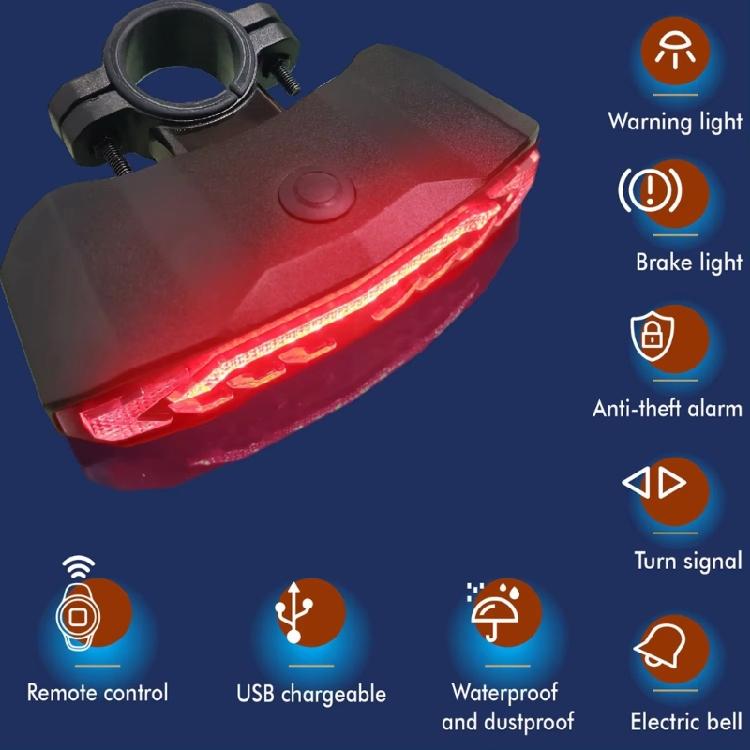 Automatic Dimming Intelligent Bikes Tail Light With Motion Detection Brake Warning for Effortlessly Night Ride