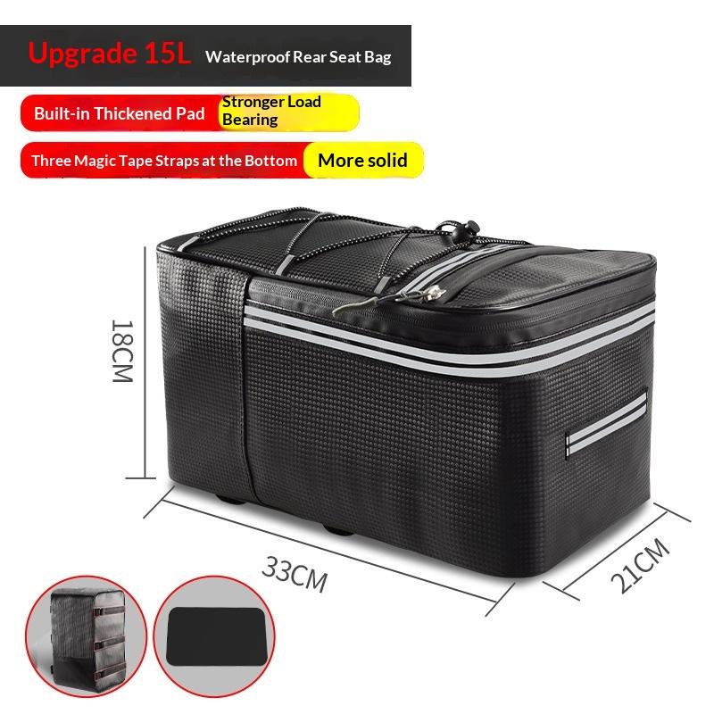 Riding Bike Rear Seat Bag Bicycle Luggage Carrier Rack Cycling Mountain Bike Waterproof Travel Tail Bags Storage Accessories