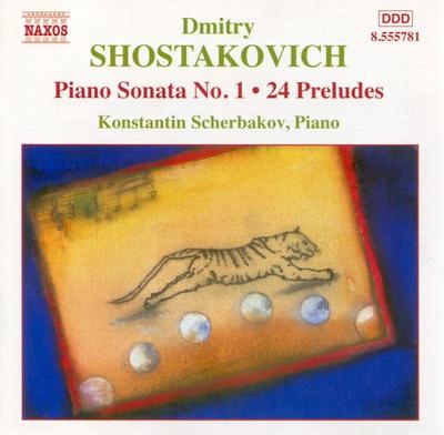 CD D. SCHOSTAKOWITSCH - Klaviersonate Nr.. 1 / 24 Präludien op 8555781 Naxos 2003 Europa Klassik Gebraucht