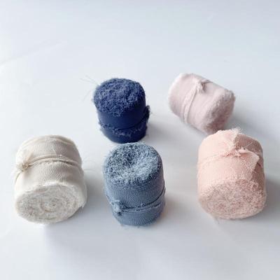 Hand-Torn Chiffon Ribbon: Decorative Streamers, Hairband Flower Ties, and Cake Décor.