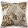 Light Brown Leaf Geometric Linen Cushion Cover for Car Living Room Sofa Bedroom Home Decor