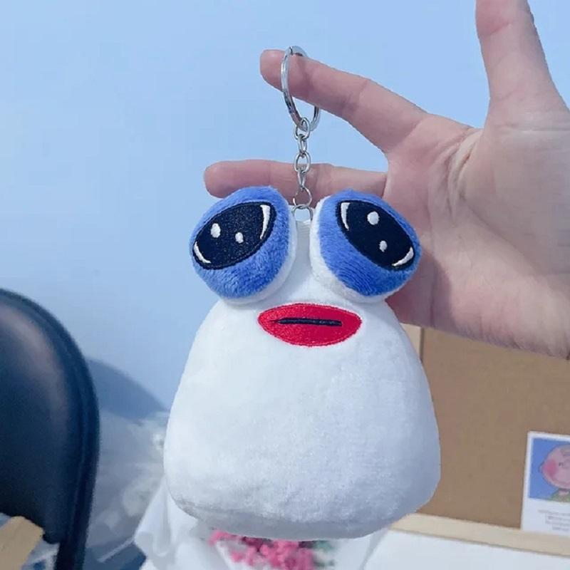 Hot 10cm Game My Pet Alien Pou Plush Keychain Furdiburb Emotion Alien Plushie Stuffed Animal Pou Doll For Kids Birthday Gift