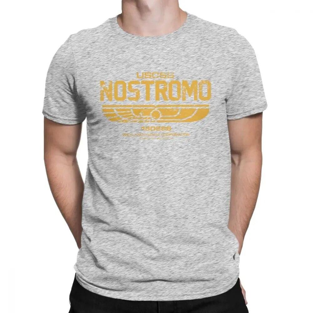 Tricouri unisex Alien Weyland Yutani CORP Nostromo Crew Tricouri USCSS din bumbac pur Uimitoare cu mânecă scurtă Tricouri cu gât crew Tricouri cadou