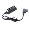 D-Tap Male Plug To One Point Four Female Distributor Battery Conversion Cable D-Tap Male To 4 Port Female Adapter