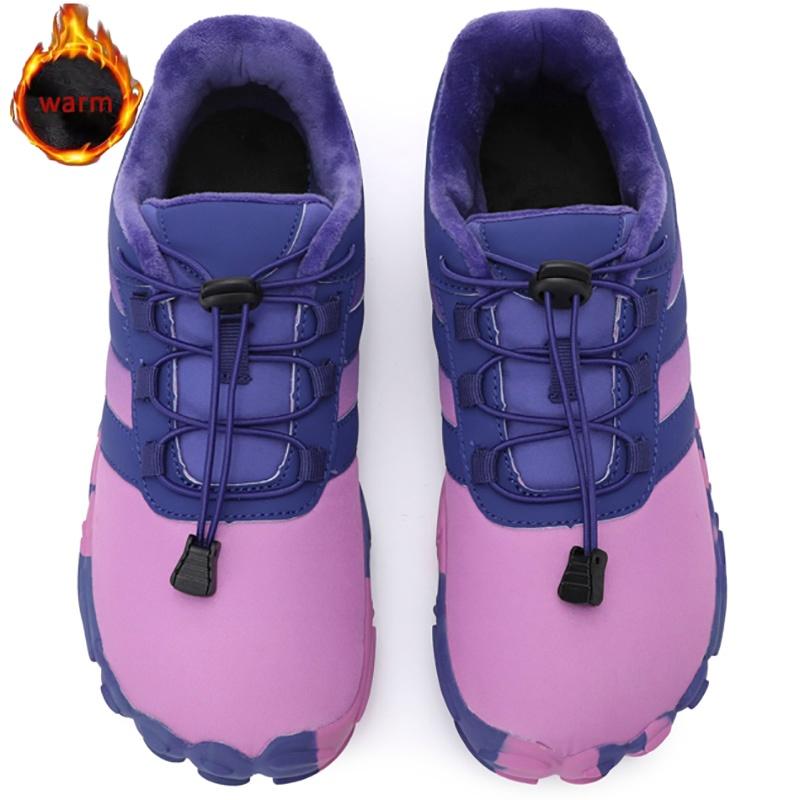 New Outdoor Trekking Cotton Shoes Barefoot Cotton Shoes Waterproof Lightweight Non Slip Five Finger Walking Shoes Thickened Warm