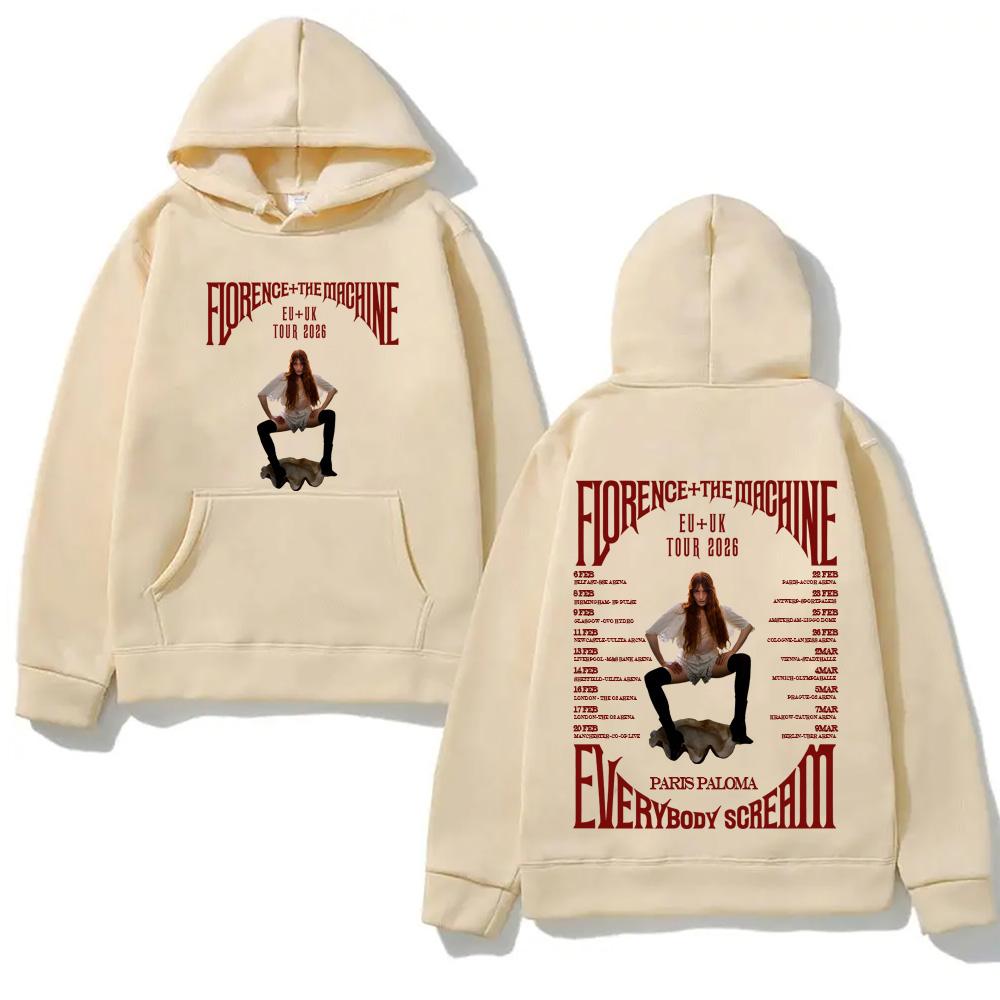 Florence and The Machine Hoodies Sweatshirt Singer Graphic Printing Clothing Moletom Comfortable 2025NEW High Quality Hoody
