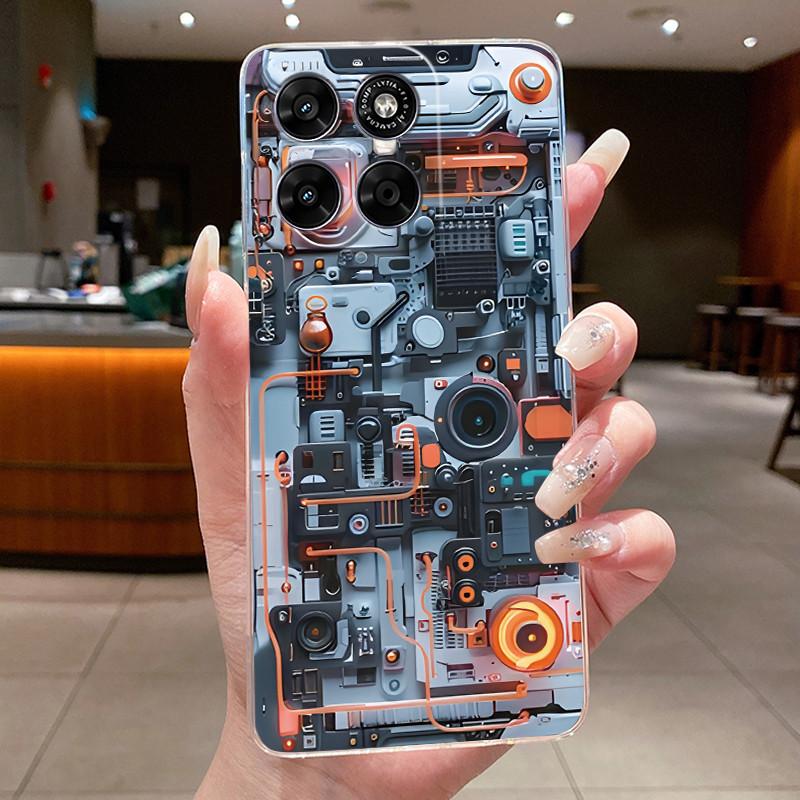 Hülle Für Motorola Moto G67 G77 Ästhetisch Luxuriös Niedlich Cool Jungen Mädchen Weiches Silikon Handyhülle Rückseite Transparentes TPU Gehäuse