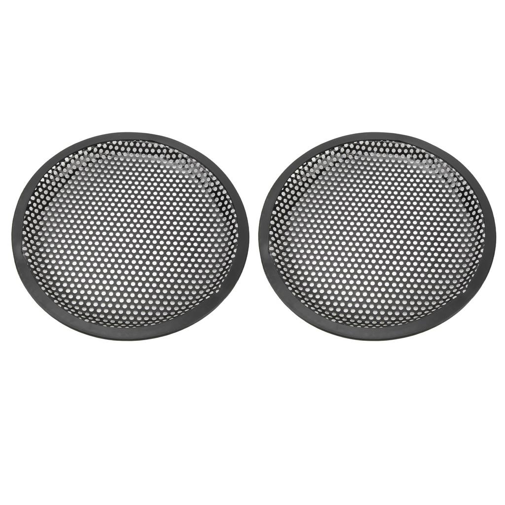 2Pcs Speaker Grill Cover 8 Inch Car RV Black Metal Iron Subwoofer Mesh Grill Cover