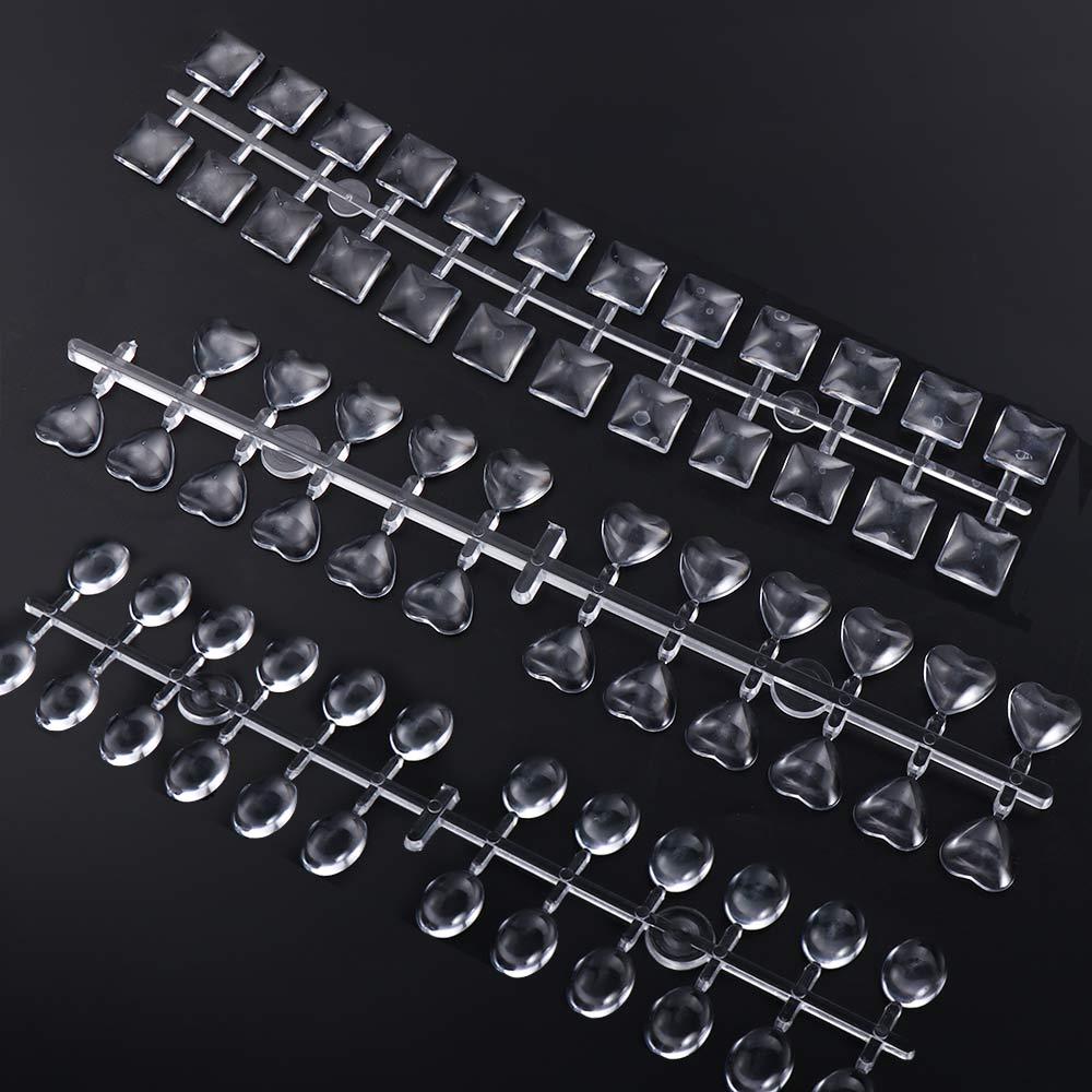 Polish Practice Oval Square Nail Color Display Color Showing Shelf Nail Tools Clear Nail Color Card