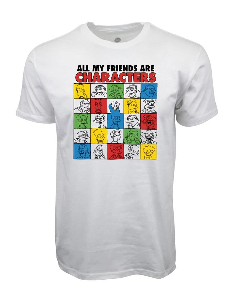 The Simpsons All My Friends Are Characters Graphic T Shirt S