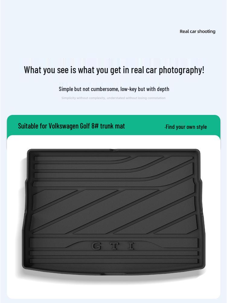 Volkswagen Golf 8 Trunk Mat 2025: Anti-Dirt TPE Liner