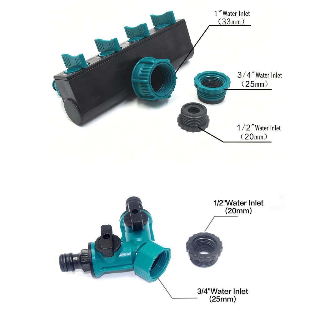 Faucet Connector Garden Accessories Water Distributor 4 Way Watering Supplies Irrigation Fittings Tool Hose Splitter System Home