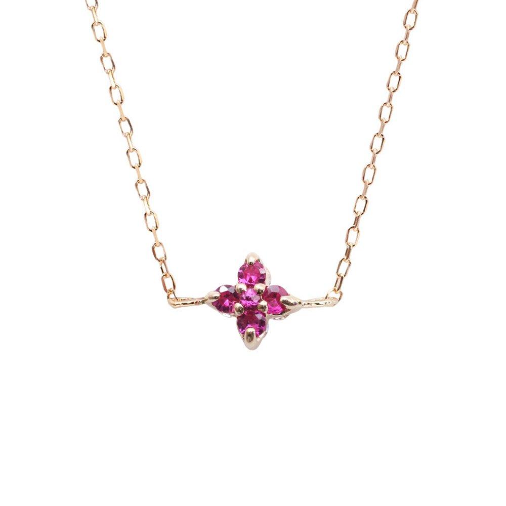 

Bracelet Yellow Gold Ruby White Topaz 2way 10K [Shinyo] Women s