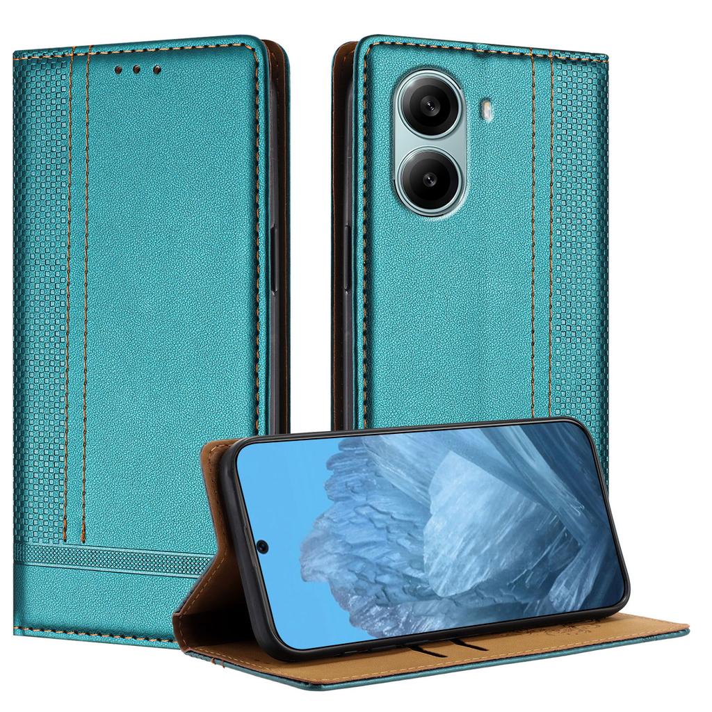 For Xiaomi Redmi Turbo 4 Pro 5G Case L-Shaped Grid Pattern Leather Stand Phone Cover with Card Slots