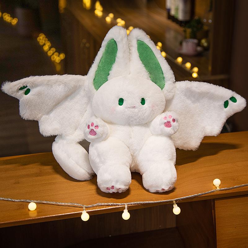 25cm Kawaii Bat Rabbit Plush Toys Flying Rabbit Plushies Stuffed Animals Doll Birthday Gift For Kids Baby Shower Home Decor Xmas