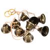 122cm Hanging Bells String Handicrafts Decorative String of 9 Iron Vintage Christmas Bells for Family Gatherings Christmas Decor