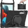 Case for Samsung Galaxy Tab S10 Lite / S10 FE / S9 FE / S9 / S8 / S7, Armored 360 Rotation, Black