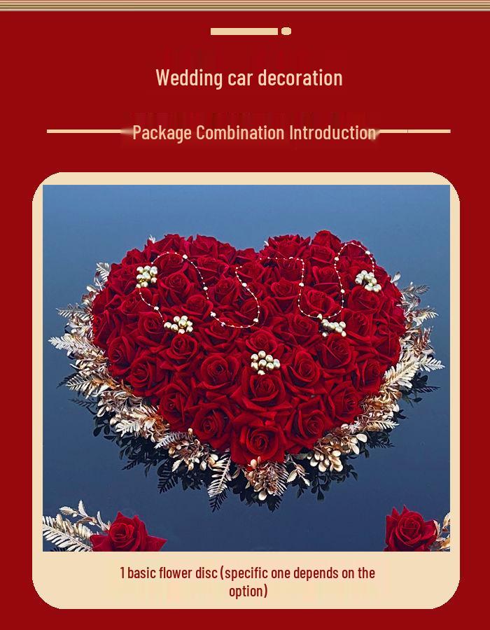 Wedding Car Decoration Set: Main & Second Car Flowers