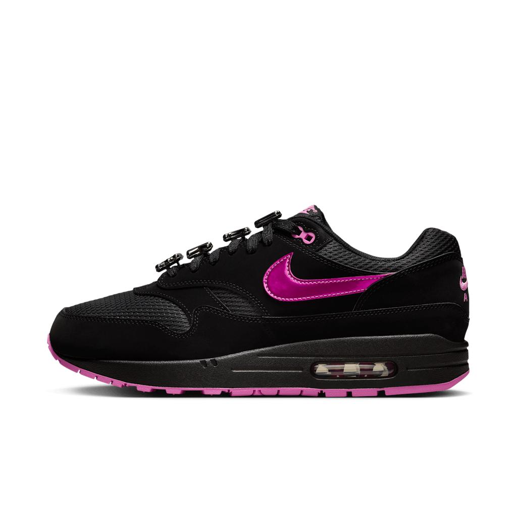 HV2302-001 Nike Air Max 1 PRM Black and Playful Pink (Men's)