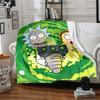 1pc Rick and Morty Blanket Lightweight Flannel Throw For Sofa, Bed, Travel, Camping, Livingroom, Office, Couch, Chair, And Bed