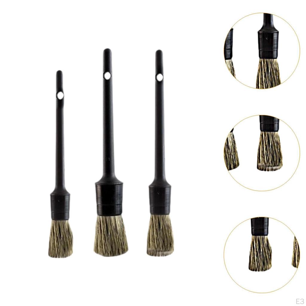 3 Pieces Car Detailing Brush Wash Tire Multi Purpose Cleaning Tool Auto