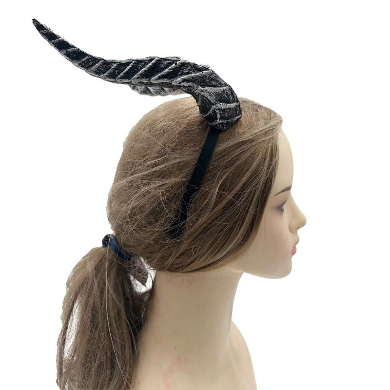 Dragon Horn Costume Headband for Theme Party Use, Plastic Horn Hair Accessory with Stage Show and Photo Prop Appeal