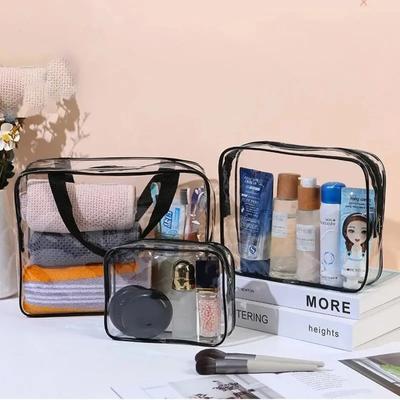 3 Size Transparent Toiletry Bags Large Capacity Stroller Bag Travel Organizer Storage Pouch Makeup Cosmetics Bag Multifunction