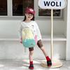 Kids Fashionable Backpack Color Block Design Large Capacity Bag Kindergarten