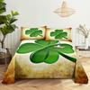 Green Plants Queen Sheet Set Girl, Lady's Room Leaf Bedding Set Bed Sheets And Pillowcases Bedding Flat Sheet Bed Sheet Set